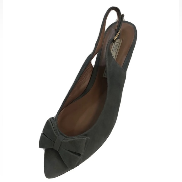 Women’s Pied A Terre Gray Suede Slingback Kitten Heel Shoe Size 8 - Picture 5 of 9